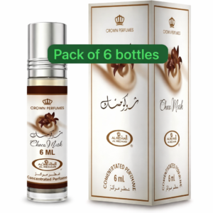 Al Rehab Choco Musk Concentrated Perfume Oil 6ml – Pack of 6 Bottles | Crown Perfumes