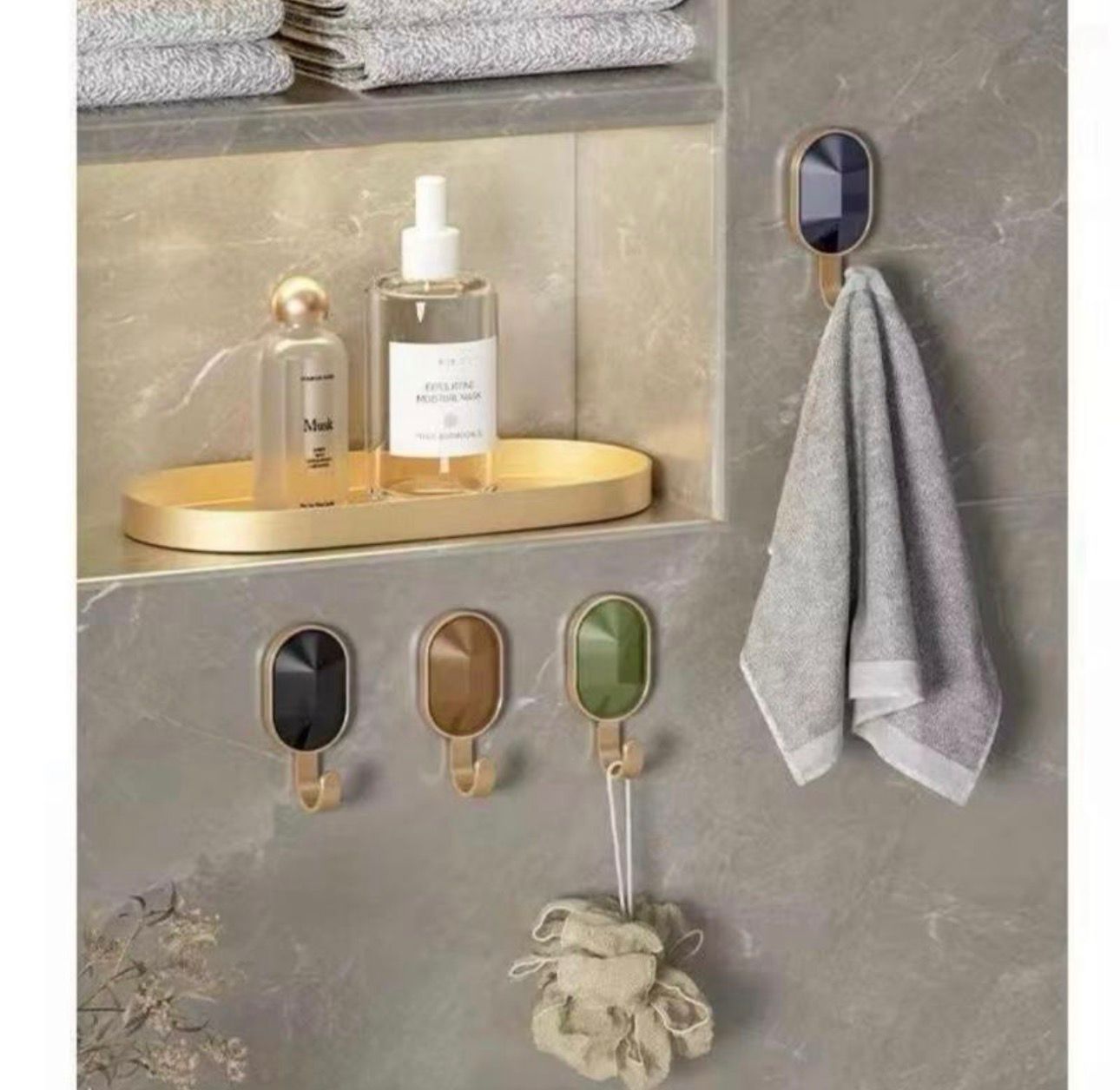 Simple Wall-Mounted Towel Holder – Durable Household Rack - Image 2