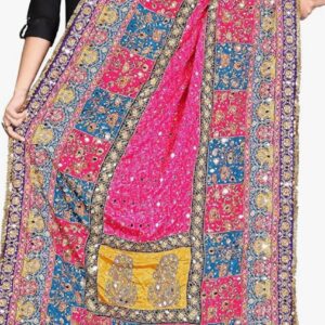 Silk Dupatta with Mirror Work – Elegant Asian Women’s Wear