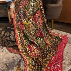 Silk Dupatta with Mirror Work – Elegant Asian Women’s Wear