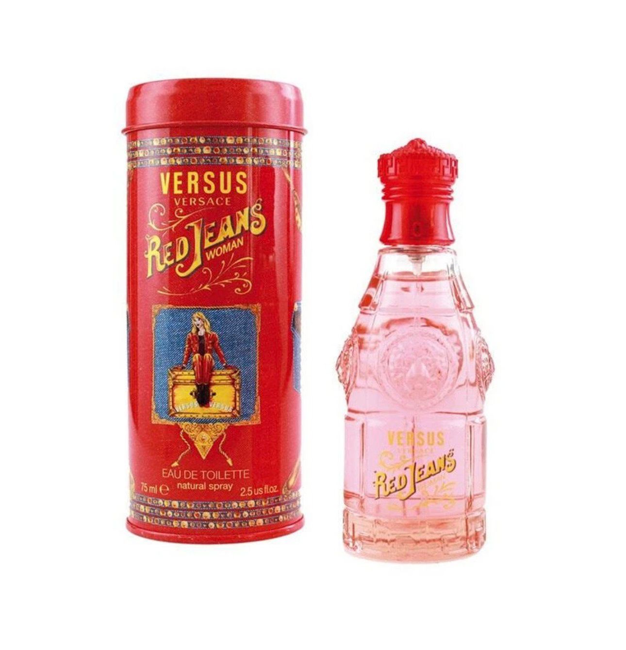 Versace Red Jeans Eau De Toilette 75ml – Vibrant Women’s Fragrance